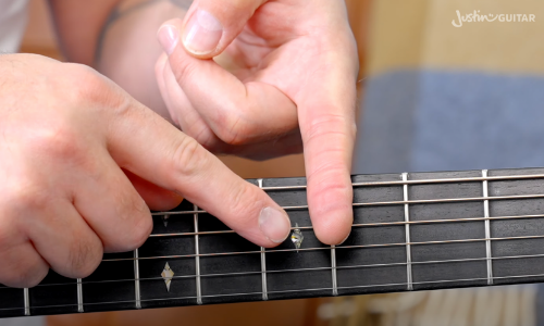 a minor 7 chord guitar finger position