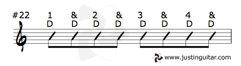 16th Note Strumming on 8th notes