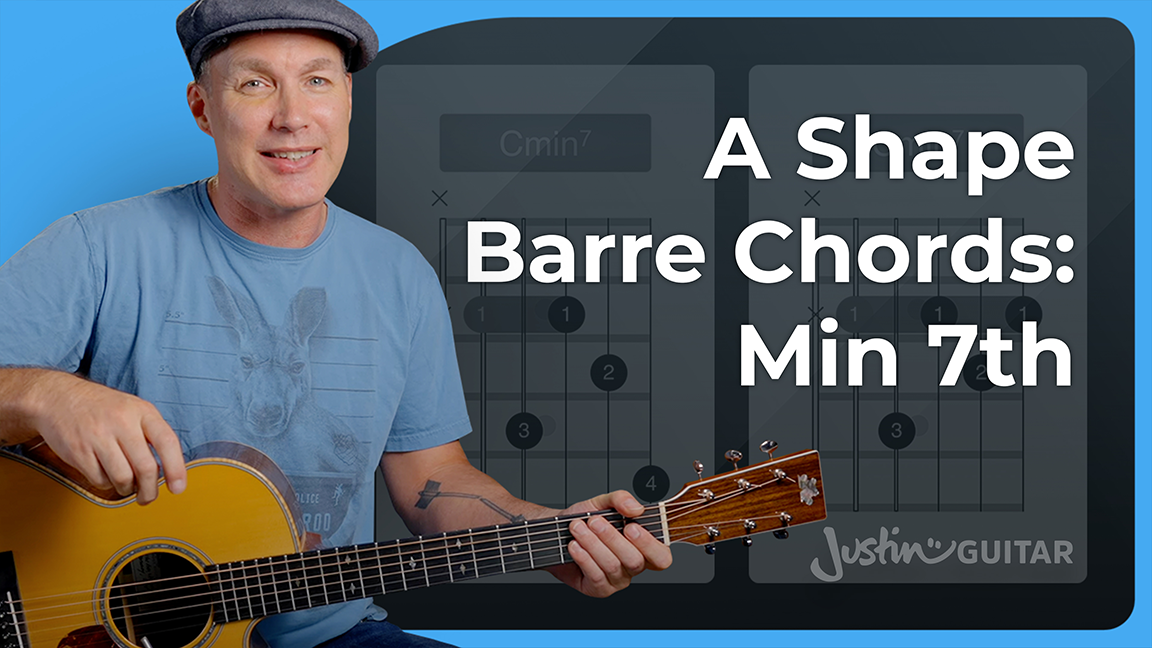 A Shape Barre Chords: Minor 7 | JustinGuitar.com